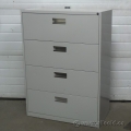 Grey 4 Drawer Lateral File Cabinet, Locking
